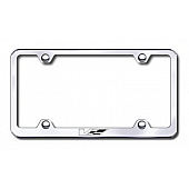 Automotive Gold License Plate Frame - Silver Stainless Steel - LFWCADVEC