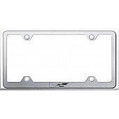 Automotive Gold License Plate Frame - Silver Stainless Steel - LFWCADVES