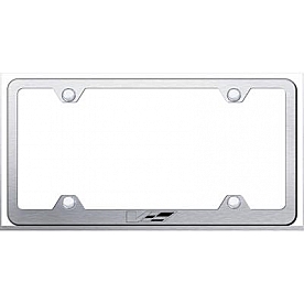 Automotive Gold License Plate Frame - Silver Stainless Steel - LFWCADVES