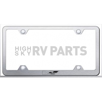 Automotive Gold License Plate Frame - Silver Stainless Steel - LFWCADVES