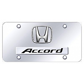 Automotive Gold License Plate - Accord/Honda Logo Stainless Steel - DACCPCC