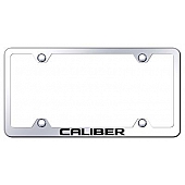 Automotive Gold License Plate Frame - Silver Stainless Steel - LFWCALEC
