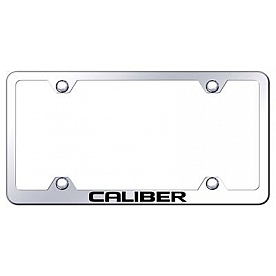 Automotive Gold License Plate Frame - Silver Stainless Steel - LFWCALEC