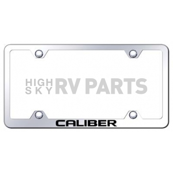 Automotive Gold License Plate Frame - Silver Stainless Steel - LFWCALEC