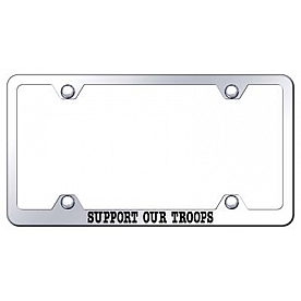 Automotive Gold License Plate Frame - Silver Stainless Steel - LFWSUTEC