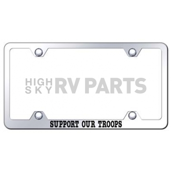 Automotive Gold License Plate Frame - Silver Stainless Steel - LFWSUTEC