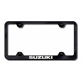 Automotive Gold License Plate Frame - Black Stainless Steel - LFWSUZEB