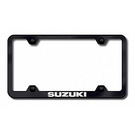 Automotive Gold License Plate Frame - Black Stainless Steel - LFWSUZEB