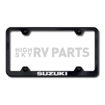 Automotive Gold License Plate Frame - Black Stainless Steel - LFWSUZEB