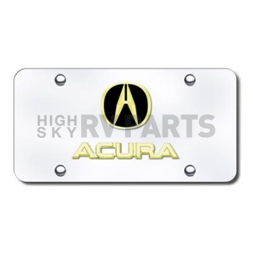 Automotive Gold License Plate - Acura Name/Logo Stainless Steel - DACUGC
