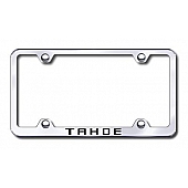 Automotive Gold License Plate Frame - Silver Stainless Steel - LFWTAHEC