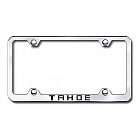 Automotive Gold License Plate Frame - Silver Stainless Steel - LFWTAHEC