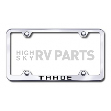 Automotive Gold License Plate Frame - Silver Stainless Steel - LFWTAHEC