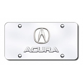 Automotive Gold License Plate - Acura Logo/Name Stainless Steel - DACUPCC