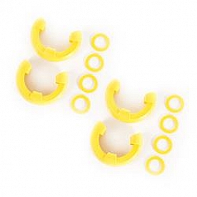 Rugged Ridge D-Ring Isolator - 3/4 Inch Yellow Polyurethane Set Of 4 Isolators/ 8 Washers - 1123562