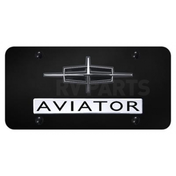 Automotive Gold License Plate - Aviator/Lincoln Logo Stainless Steel - DAVICB