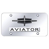 Automotive Gold License Plate - Aviator/Lincoln Logo Stainless Steel - DAVICC