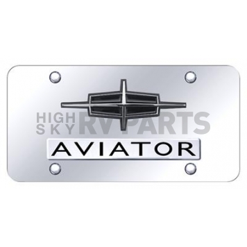 Automotive Gold License Plate - Aviator/Lincoln Logo Stainless Steel - DAVICC