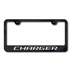Automotive Gold License Plate Frame - Black Stainless Steel - LFCHGEB