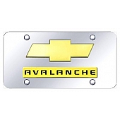 Automotive Gold License Plate - Avalanche Stainless Steel - DAVL2GC