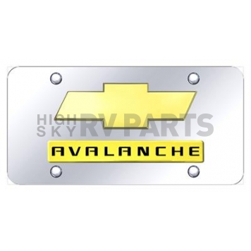 Automotive Gold License Plate - Avalanche Stainless Steel - DAVL2GC