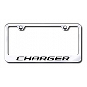 Automotive Gold License Plate Frame - Silver Stainless Steel - LFCHGEC