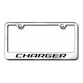 Automotive Gold License Plate Frame - Silver Stainless Steel - LFCHGEC