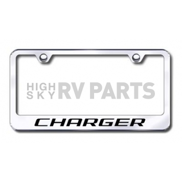 Automotive Gold License Plate Frame - Silver Stainless Steel - LFCHGEC