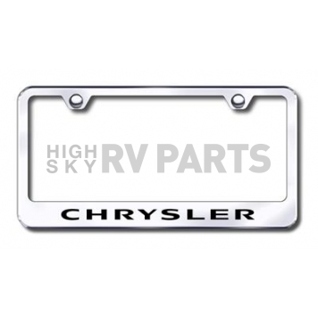 Automotive Gold License Plate Frame - Silver Stainless Steel - LFCHREC