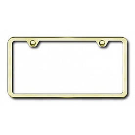 Automotive Gold License Plate Frame - Gold Stainless Steel - LF449G