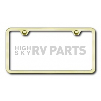Automotive Gold License Plate Frame - Gold Stainless Steel - LF449G