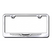 Automotive Gold License Plate Frame - Silver Stainless Steel - LFCHRLEC