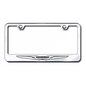Automotive Gold License Plate Frame - Silver Stainless Steel - LFCHRLEC