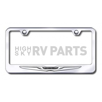 Automotive Gold License Plate Frame - Silver Stainless Steel - LFCHRLEC