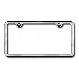 Automotive Gold License Plate Frame - Silver Stainless Steel - LF449S
