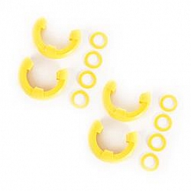 Rugged Ridge D-Ring Isolator - 7/8 Inch Yellow Polyurethane Set Of 4 Isolators/ 8 Washers - 1123572