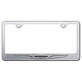 Automotive Gold License Plate Frame - Silver Stainless Steel - LFCHRLES