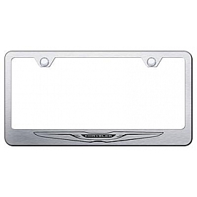 Automotive Gold License Plate Frame - Silver Stainless Steel - LFCHRLES