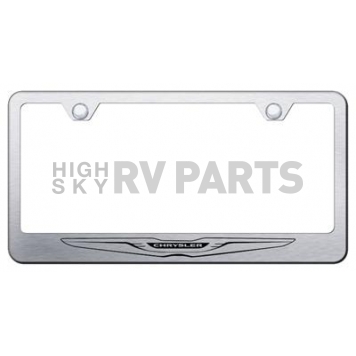 Automotive Gold License Plate Frame - Silver Stainless Steel - LFCHRLES