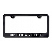 Automotive Gold License Plate Frame - Black Stainless Steel - LFCHVEB