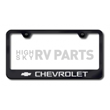 Automotive Gold License Plate Frame - Black Stainless Steel - LFCHVEB