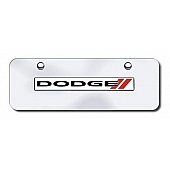Automotive Gold License Plate - Dodge Stripes Stainless Steel - DODSNCCM