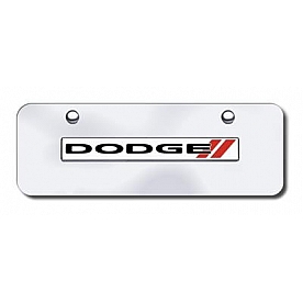 Automotive Gold License Plate - Dodge Stripes Stainless Steel - DODSNCCM