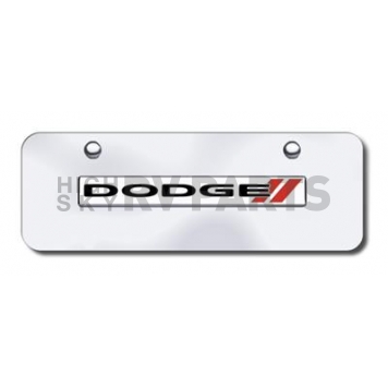 Automotive Gold License Plate - Dodge Stripes Stainless Steel - DODSNCCM