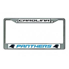POWERDECAL License Plate Frame - Carolina Panthers Name And Logo Zinc - FC0802