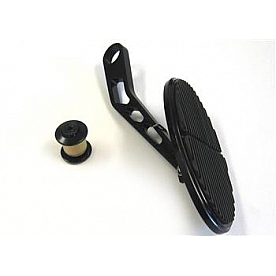 Lokar Performance Accelerator Pedal Pad - Aluminum With Rubber Pad Black - XDBW6105
