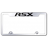 Automotive Gold License Plate Frame - Silver Stainless Steel - TFRSXEC