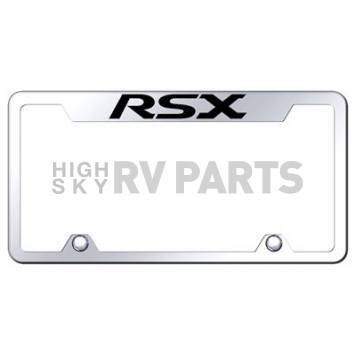 Automotive Gold License Plate Frame - Silver Stainless Steel - TFRSXEC