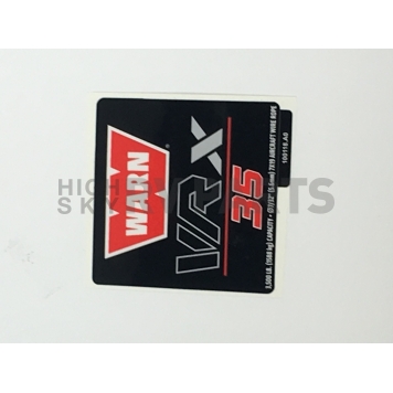 Warn Winch Label 100994-3