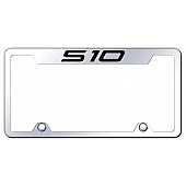 Automotive Gold License Plate Frame - Silver Stainless Steel - TFS10EC